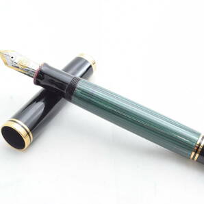 H★PELIKAN ペリカン スーベレーン 18C-750 グリーンストライプ 緑縞 万年筆 筆記用具★の画像2