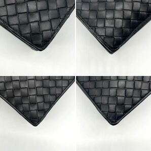 2084 美品● BOTTEGA VENETA ボッテガヴェネタ ビジネスバッグ イントレチャート ブリーフケース レザー ブラック メンズ A4可 本革 仕事鞄の画像7