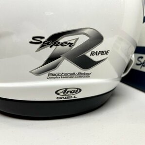 AA■ ARAI ■ フルフェイス ヘルメット 61・62CM（XL） ■ RAPAIDE SR SPL ★ ミラーシールド ★ グラスホワイト 状態良好！！の画像5