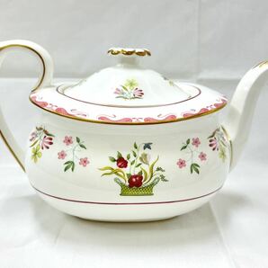 ◆未使用品【WEDGWOOD ウェッジウッド 】 BIANCA Tea Pot ビアンカ ティー ポット 花柄 金彩 の画像3