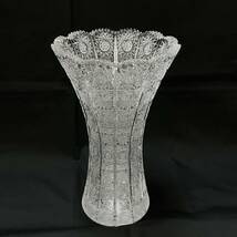 ◆②【BOHEMIA　ボヘミア】Cristal　ボヘミアクリスタル　花瓶　花器　フラワーベース　クリスタルガラス　クリスタル　25.5cm_画像2