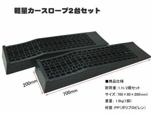 コンパクトで軽量 カースロープ2個セット P014