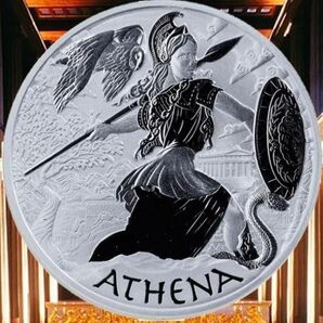 ☆限定13500枚 2022年 オリュンポスの神々『知恵の女神 アテナ 』 1 オンス 純銀 BU 銀貨 カプセル入 純銀