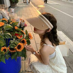 【大特価】蜂　春夏 帽子　サンバイザー　レディース　日焼け防止　UVカット