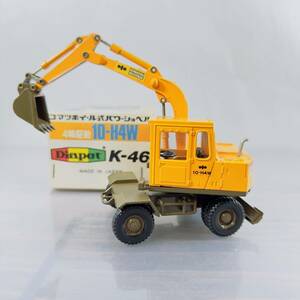 1/50 Yonezawa toys Diapet K-46 Komatsu 4 wheel drive wheel type power shovel 10-H4W construction vehicle made in Japan minicar 