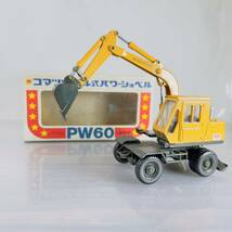 1/40 ヨネザワトイズ ダイヤペット コマツ ホイール式 パワーショベル PW60 日本製ミニカー _画像1