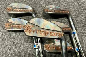 唯一無二の彫刻デザイン！ ITOBORI VERSION3 IRON ヴィンテージカッパー #5-PW(6本セット) アイアン Dynamic Gold 120 S200 中古・美品