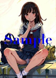 KT212 化物語 千石撫子 同人 ポスター A4 特殊印刷 オリジナル アニメ 高品質 美少女 イラストアートポスター シークレット