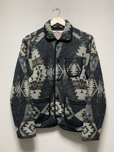 美品☆[CALEE] 16AW 定価70,400 NATIVE PATTERN BEACH ネイティブ柄 ビーチジャケット M 日本製 キャリー