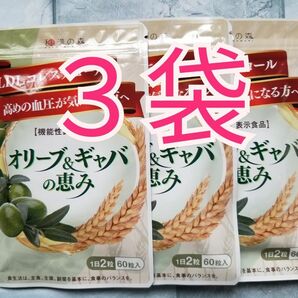 和漢の森 オリーブ&ギャバの恵み 30日分 60粒入 3袋