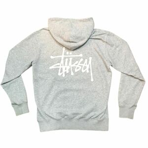 STUSSY ステューシー パーカー グレー バックプリント