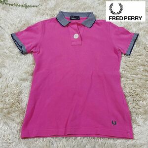 【フレッドペリー】レディース　ポロシャツ 半袖 Sサイズ　ピンク