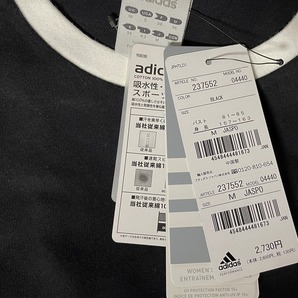 【新品 定価2,730円 国内正規品】adidas アディダス コットン100% adicott100 吸水 速乾 乾燥 半袖 Tシャツ M ブラック 237552の画像6