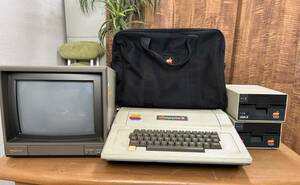 ★[240403-8MA]apple computer inc/アップルコンピュータ/Apple Ⅱ/j-plus/1982年製/本体/ディスプレイ/フロッピーディスクドライブ/他