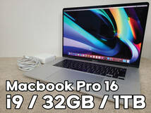 【訳あり】Apple MacBook Pro 16(2019, A2141) Core i9-9980HK 2.4GHz / RAM 32GB / SSD 1TB / Silver / 動作品 / 充放電回数 : 79 [MC004]_画像1