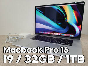 【良品】Apple MacBook Pro 16(2019, A2141) Core i9-9980HK / 2.4GHz / RAM 32GB / SSD 1TB / Silver / 充放電回数 : 277 [MC005]