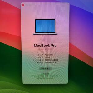 Apple MacBook Pro 13(2020, A2338) M1 / RAM 16GB / SSD 256GB / シルバー / 充放電回数 : 356 [MC011]の画像8