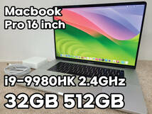 Apple MacBook Pro 16(2019, A2141) Core i9-9980HK / 2.4GHz / RAM 32GB / SSD 512GB / シルバー / 充放電回数 : 183 [MC016]_画像1