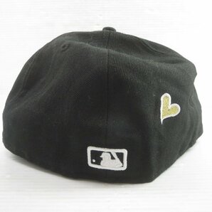 ♪NEW ERA ニューエラ 59FIFTY ハートロゴコレクション ニューヨークヤンキース ブラック ゴールド 59.6cm♪USED品の画像3