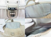 ★ コーチ / COACH ★　19857　ポピー　キルティング　ハンドバッグ　トートバッグ　ピンクベージュ系　 ★　USED_画像6