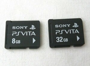 ☆☆SONY ソニー　PSVITA　メモリーカード　8GB + 32GB　計2点セット　初期化済み　プレイステーション　プレステ　ヴィータ☆USED品