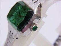 ◎ SEIKO ◎　セイコー　レディース　手巻き時計　カットガラス　エメラルドグリーンカラー　2針　稼働品　◎USED_画像5