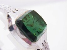 ◎ SEIKO ◎　セイコー　レディース　手巻き時計　カットガラス　エメラルドグリーンカラー　2針　稼働品　◎USED_画像4