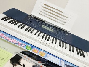 カシオ 電子キーボード 61標準鍵 光ナビゲーションキーボード LK-215 ブルー