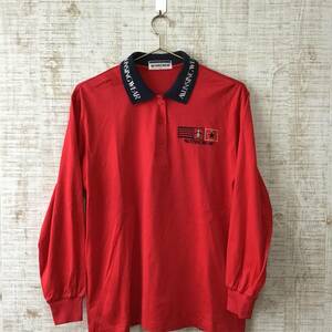 A533*Munsingwearl Munsingwear wear polo-shirt with long sleeves red size L