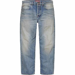 2024SS シュプリーム　supreme distressed loose fit selvedge jean