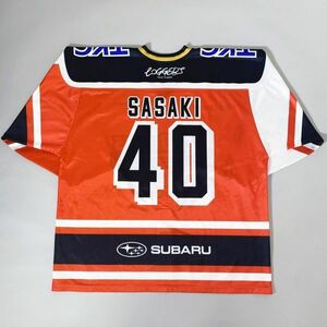 H.C. Tochigi sunlight ice back s#40 Sasaki .. player actual use [2023-2024 HOME uniform ]