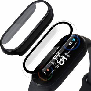 【未使用品】Xiaomi Mi Band6/5/4/3ケース 全面保護 指紋防止 2個セット　ブラック＆クリア