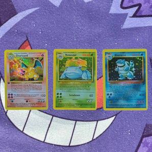 ☆ポケモンカード海外版 Charizardリザードン Pikachu 御三家 Rayquaza Mewtwo 9枚セットpokmon trading card game Base PSA eカード 英語の画像4