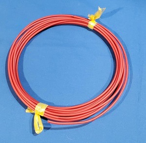 髙耐圧電線　８４５　２１１　８０７　等のプレート配線等に。赤単線　５ｍ　未使用