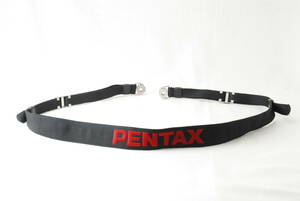 ☆Pentax ペンタックス 67/645用 カメラ ストラップ 黒色(ブラック)×赤色(レッド)金具付き フィルム 中判 純正 ショルダー Camera Strap☆