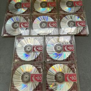 MD ミニディスク minidisc 中古 初期化済 AXIA アクシア 80 レッド 10枚セットの画像1