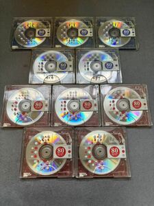 MD ミニディスク minidisc 中古 初期化済 PRIME MEDIA 80 レッド ブルー 10枚セット