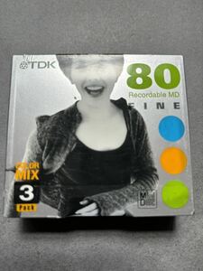 未使用品 MD ミニディスク minidisc TDK FINE 80 3枚パック