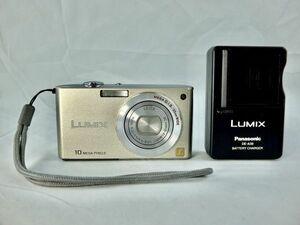 ★基本動作確認済★パナソニック PANASONIC LUMIX DMC-FX35-N クロスゴールド！純正充電器DE-A39付属！#08930#9977#08970#033