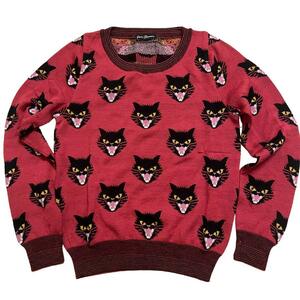 1 start HYSTERIC GLAMOUR Hysteric Glamour cat total pattern knitted 