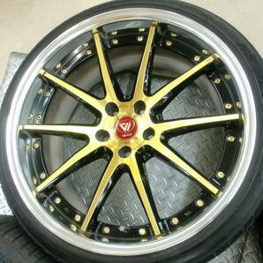 KUHLクール ヴェルズホイールズKCV02? 2ピース/フルリバース 10Jx20 10J-20 20100 114.3/5H/+30 VERZ-WHEELS ゴールド中古ホイール4枚/4本の画像5