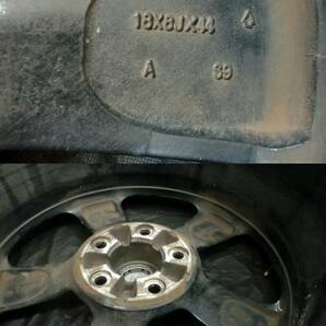 Ford フォード純正ホイール 中古品 4枚/4本 8x18 114.3 5H +44 8J-18 1880 ハブ径70㎜位 ブラック 後塗装？  黒ディスクの画像8