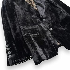 00s Japanese label Roen velours jacket studs sick vintage japan brand roar rare collection archive if six was nineの画像3