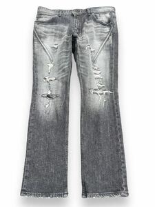 00s Japanese label number (n)ine n(n) denim damage pants fade japan brand takahiro Miyashita nine collection archive 