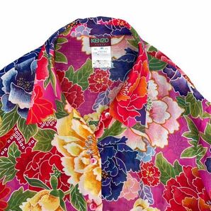 00s Japanese label kenzo flower print shirts kenzo Takada made in France collection archive の画像3