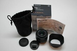 ■極上品■ PANASONIC LEICA DG SUMMILUX 25mm/F1.4 II ASPH. H-XA025 ※22010