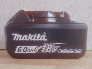 〔ほぼ未使用・使用回数5回〕　マキタ(Makita) 純正リチウムイオンバッテリー BL1860B 18.0V 6.0Ah　※汚れ箇所あり