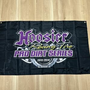 約150x90cm フージャー hoosier 特大フラッグ バナー タペストリー 旗 ガレージ装飾 アメリカン アメ車 ホットロッド タイヤ レース ロゴ