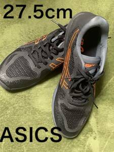 27.5 cm ASICS F820222 スニーカー　ローカット　ブラック　Japan BLK アシックス　靴　運動靴　黒