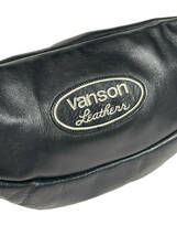 極美品 VANSON × BACKDROP バンソン バックドロップ 9SBB NEW FANNY PACK with CROSS BONE Black ニューファニーパック クロスボーン_画像6